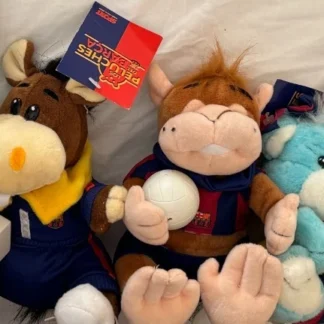 LOTE DE 7 PELUCHES DEL BARCA SPORT F.C BARCELONA NUEVOS CON SUS ETIQUETAS AQUITIENESLOQUEBUSCAS.COM SPAIN