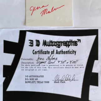 AUTÓGRAFO JENA MALONE CON CERTIFICADO DE AUTENTICIDAD ROWLETT TEXAS MARK CLARK AQUITIENESLOQUEBUSCAS.COM