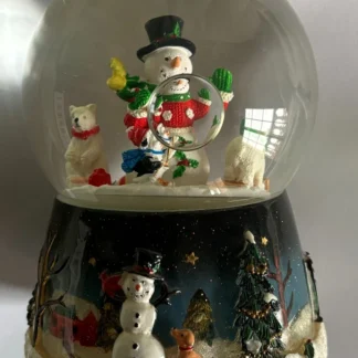 BONITA BOLA DE DECORACIÓN DE MUÑECO DE NIEVE MUSICAL SUENA COMO CAJA DE MÚSICA AQUITIENESLOQUEBUSCAS.COM