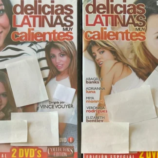 DVD DELICIAS LATINAS ABAGELLE BANKS ADRIANNA LUNA MIYA MONROE 2 DVDS SEALED AQUITIENESLOQUEBUSCAS.COM
