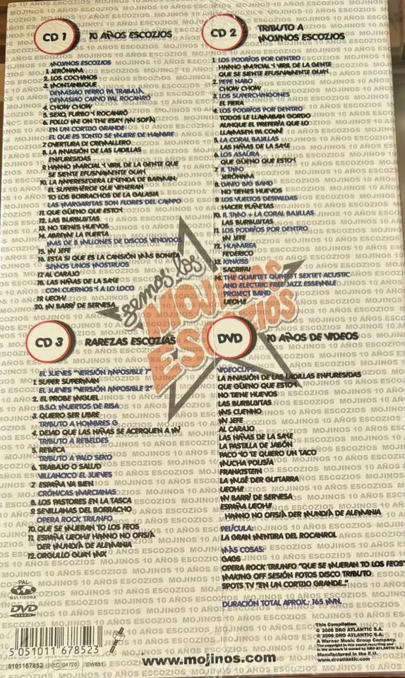 PACK 3 CDS + DVD MOJINOS ESCOZIOS 10 AÑOS ESCOZIOS SEALED AQUITIENESLOQUEBUSCAS.COM - Imagen 2