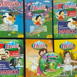 DVD HEIDI & MARCO PELÍCULA 1 & 3 + EPISODIOS SERIE 7 DVDS AQUITIENESLOQUEBUSCAS.COM