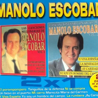 CD CANCIONES MILLONARIAS DE MANOLO ESCOBAR VOL 1 Y 2 AQUITIENESLOQUEBUSCAS.COM