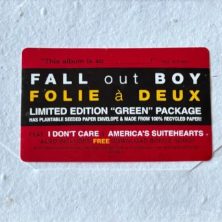 CD FALL OUT BOY FOLIE Á DEUX LIMITED EDITION GREEN PACKAGE FEAT I DONT CARE & AMERICA´S SUITEHEARTS SEALED AQUITIENESLOQUEBUSCAS.COM