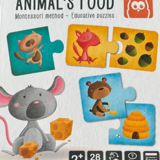 PUZZLE ANIMAL`S FOOD MONTESORI METHOD EDUCATIVE PUZZLES 28 PIECES SEALED AQUITIENESLOQUEBUSCAS.COM SPAIN